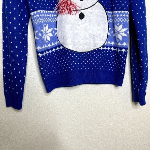 Jolly Sweaters Small Christmas Beer Mug Snowman Knit Ugly Fair Isle Snowflake - Picture 7 of 10